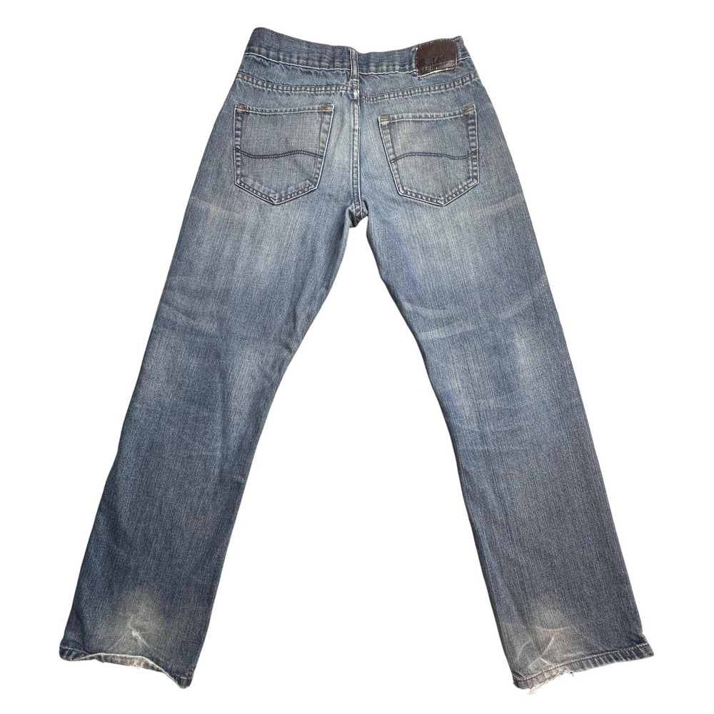 VTG Lee Dungarees Vintage Slim Straight Jeans Mens 29x29‎ Medium Wash Blue Denim